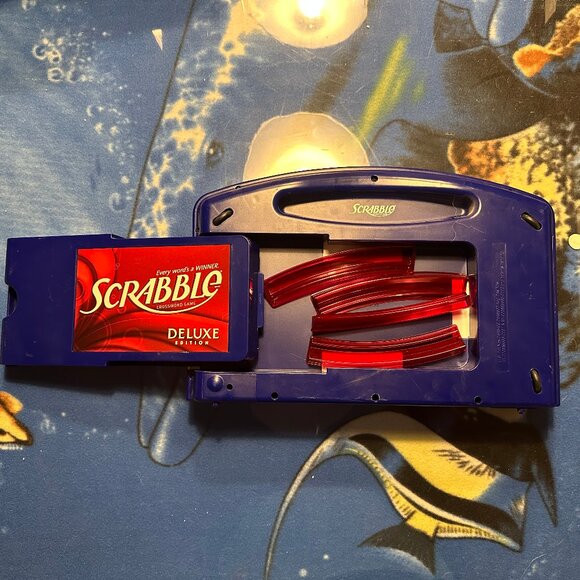 Scrabble Deluxe Travel Edition (Portable Folding Board, Complete) - Picture 6 of 6